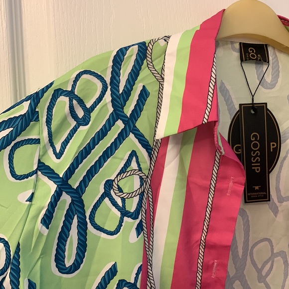 Gossip Printed Pink, Green, White and Blue Set - Picture 11 of 17